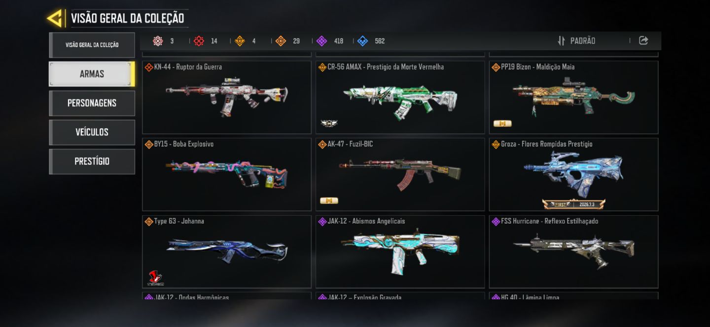 Conta Cod Mobile - 14 armas míticas