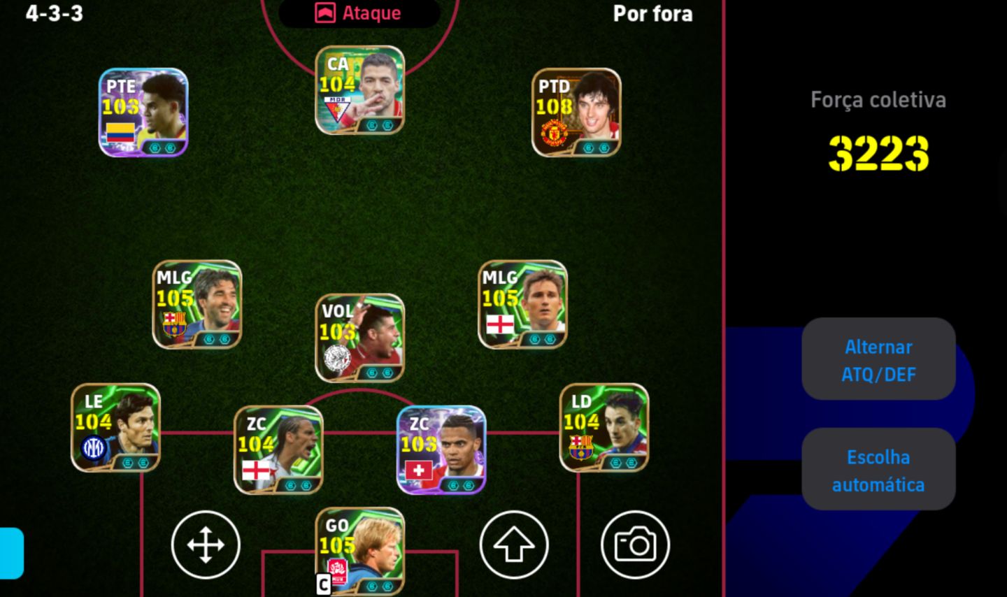 CONTA EFOOTBALL - ELENCO MUITO FORTE | 3220 FORÇA COLETIVA