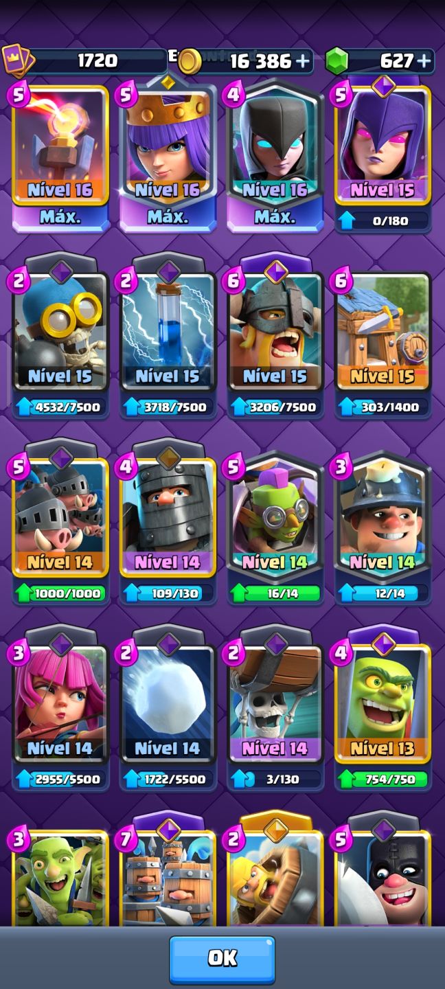 Conta Clash Royale 14500 troféus