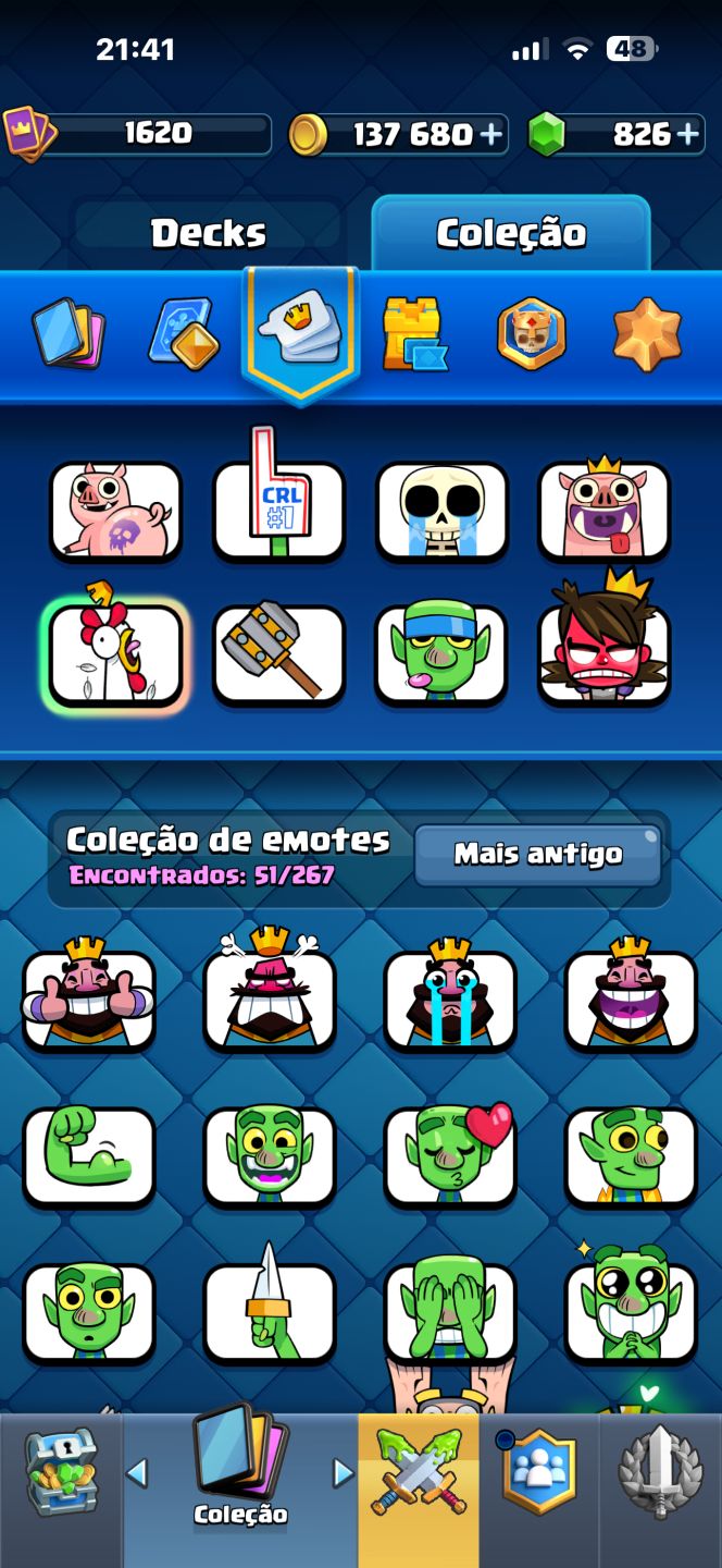 CONTA CLASH ROYALE 14K DE TROFÉUS