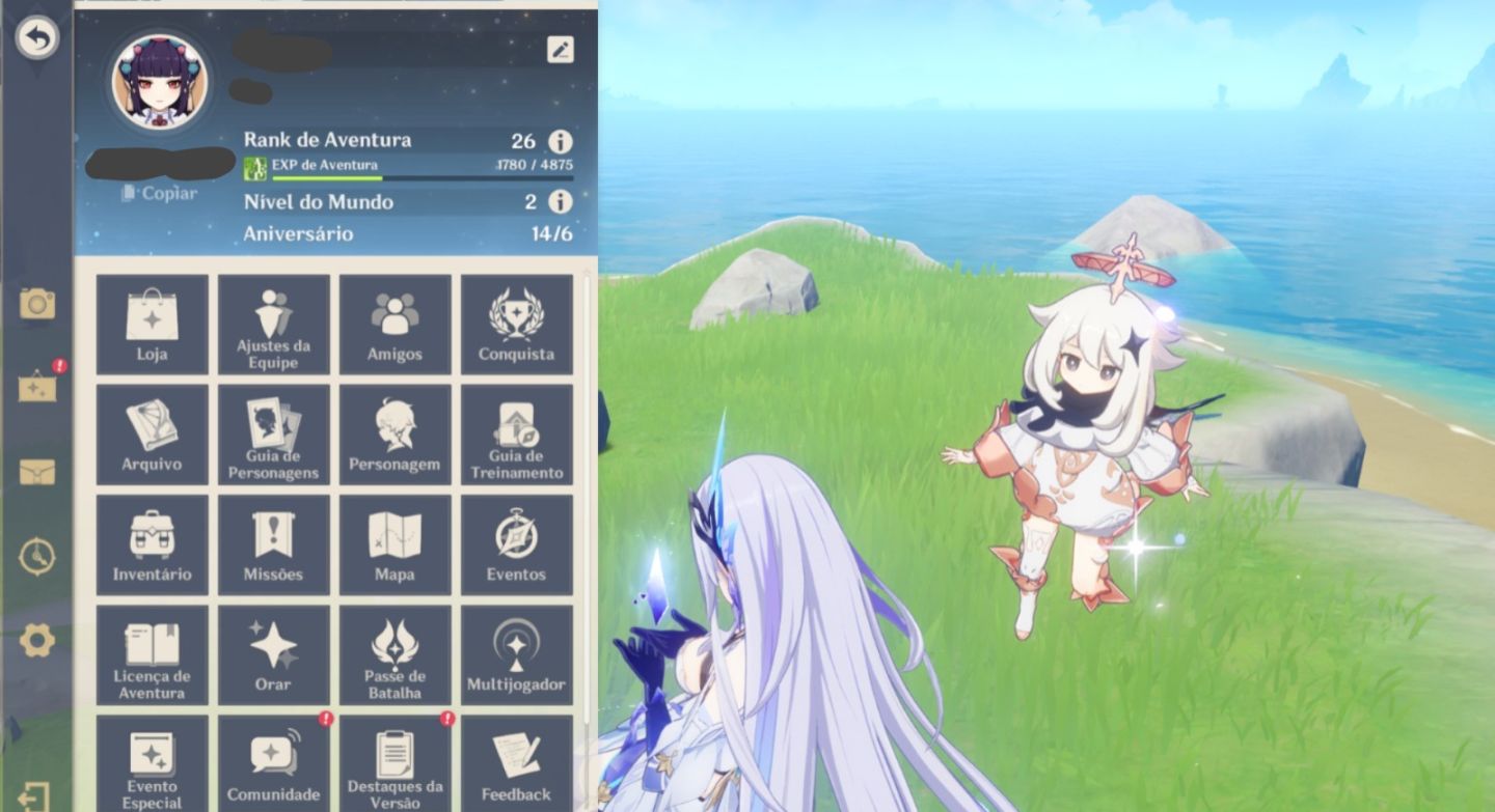 Conta Iniciante de Genshin com Skirk + Ganyu AR 26