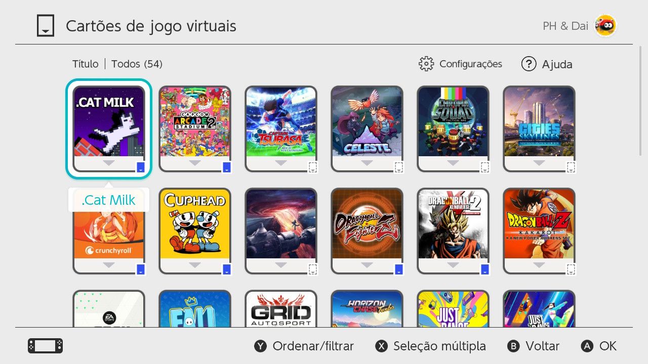 Conta Nintendo Switch | 47 Jogos: Mario Wonder, Kart 8, Tennis e Pokémon Sword