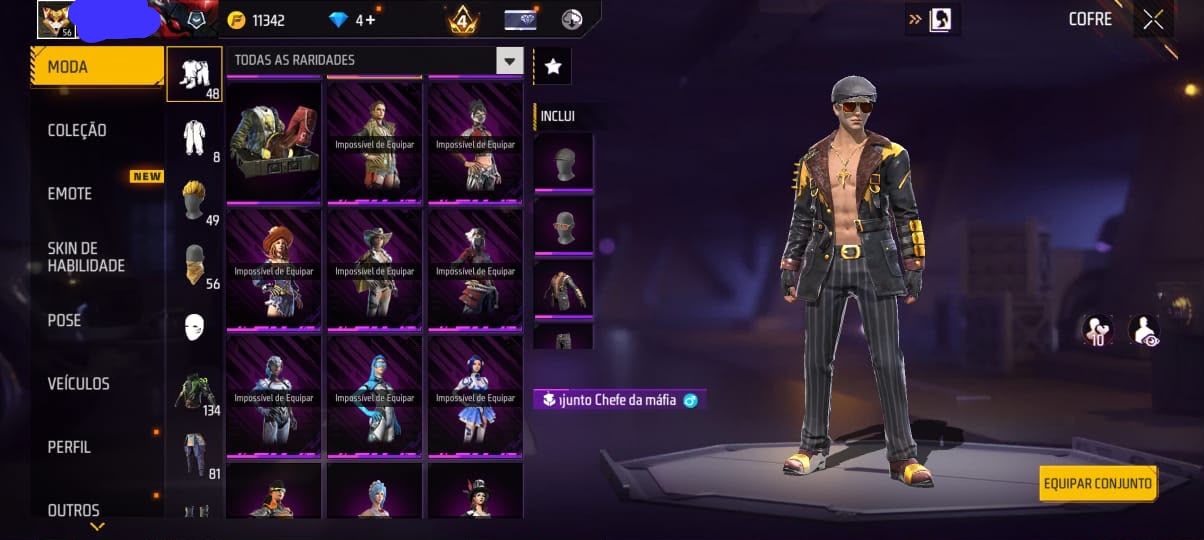 CONTA FREE FIRE(DIAMANTE)