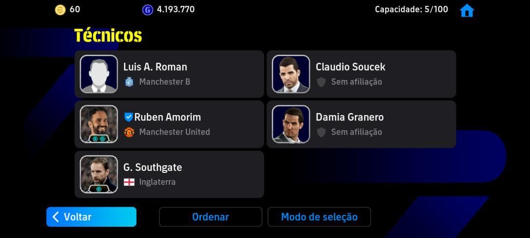 CONTA DE EFOOTBOL TOP