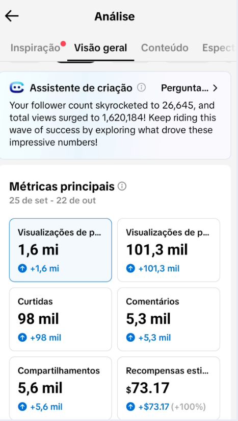 TIKTOK MONETIZADA 26,6 MIL SEGUIDORES | ADICIONAL + LINK NA BIO