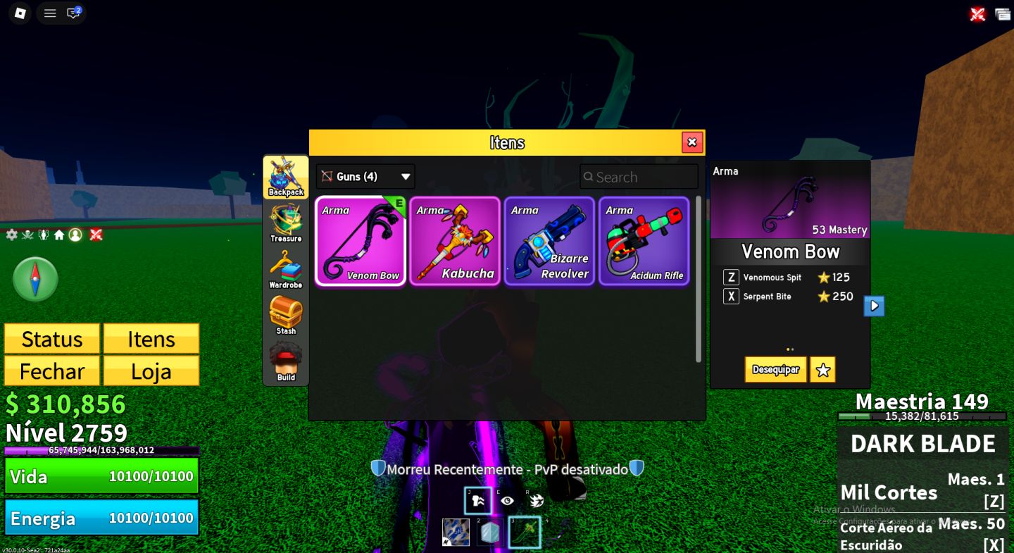 Conta de Blox Fruits Full Buddha e Ice permanente, Gamepass Yoru, Notificador