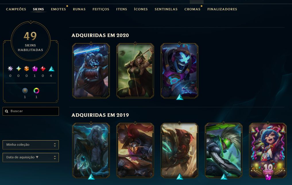 [Entrega Automática] Lol Ferro, 49 Skins, Skin Mítica, Upada na Mão, 100% Segura