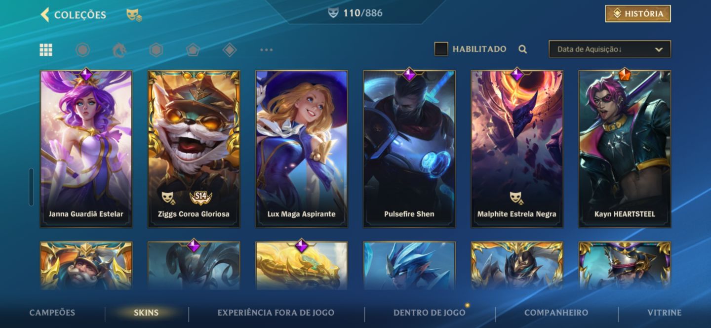 Conta WR top pra deixar como main