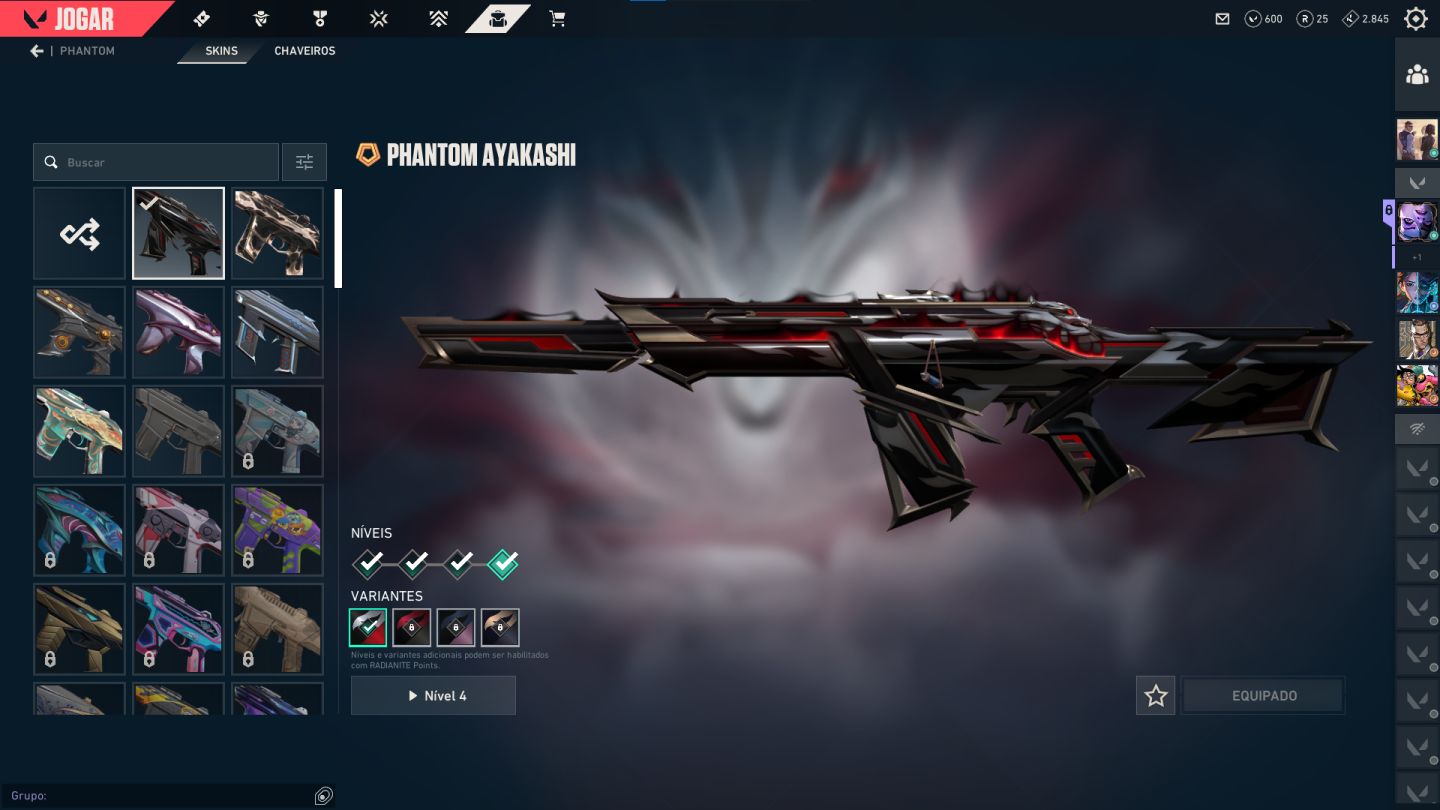 Conta Valorant Full Acesso 64 Skins, Faca Kuronami, Espada Oni e Muito Mais