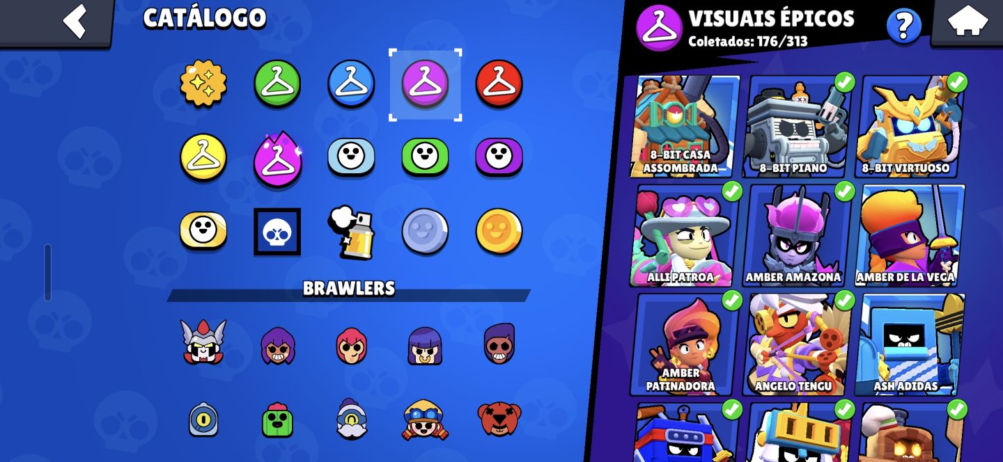 CONTA RARA DE BRAWL STARS, 4 RANK 35, PRESTIGIO 3, MESTRES 2024
