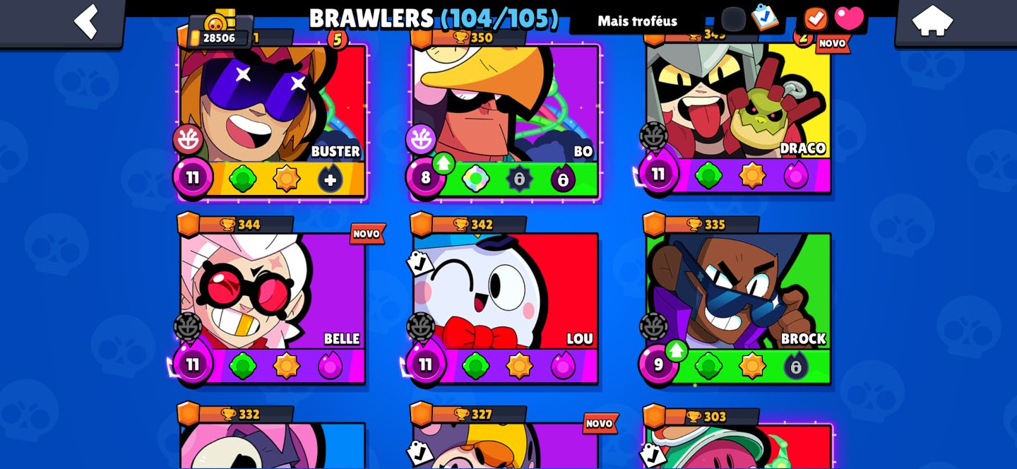 Conta Brawl Stars quase todos os brawlers menos star nova