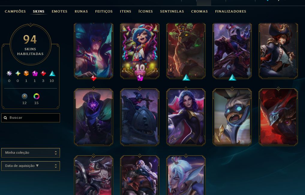 [Entrega Automática] Lol Prata, 94 Skins, Skins Ultimate, Mítica e Lendárias