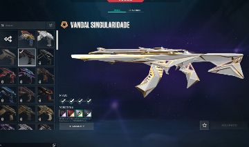CONTA VALORANT COM SKIN DE VANDAL E PHANTOM