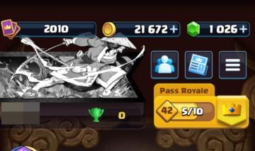 Conta Clash Royale 9 anos de jogo, Nível da coleção 2010, 24 evoluções 8 heróis