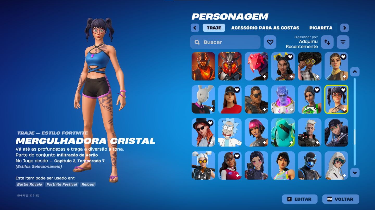 Conta fortnite tryhard com skins raras