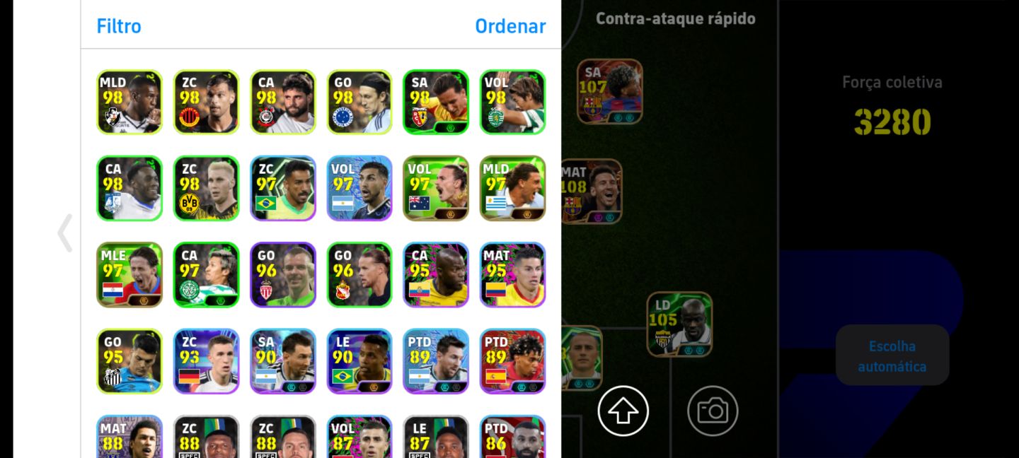 CONTA EFOOTBALL 3280 DE FORÇA