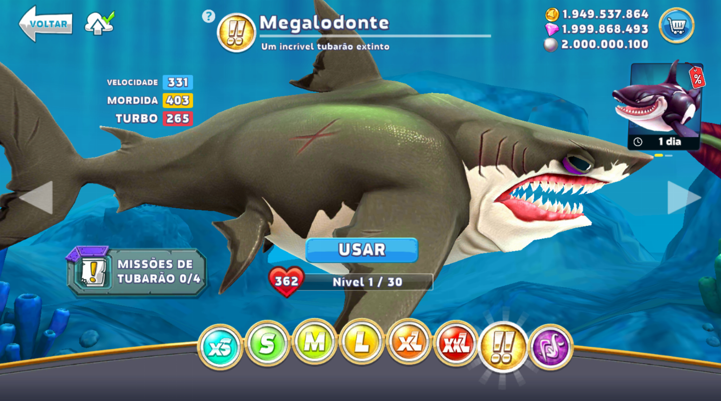 HUNGRY SHARK WORLD | CONTAS FULL | 2B MOEDAS + 2B JÓIAS + 2B PÉROLAS | ANDROID