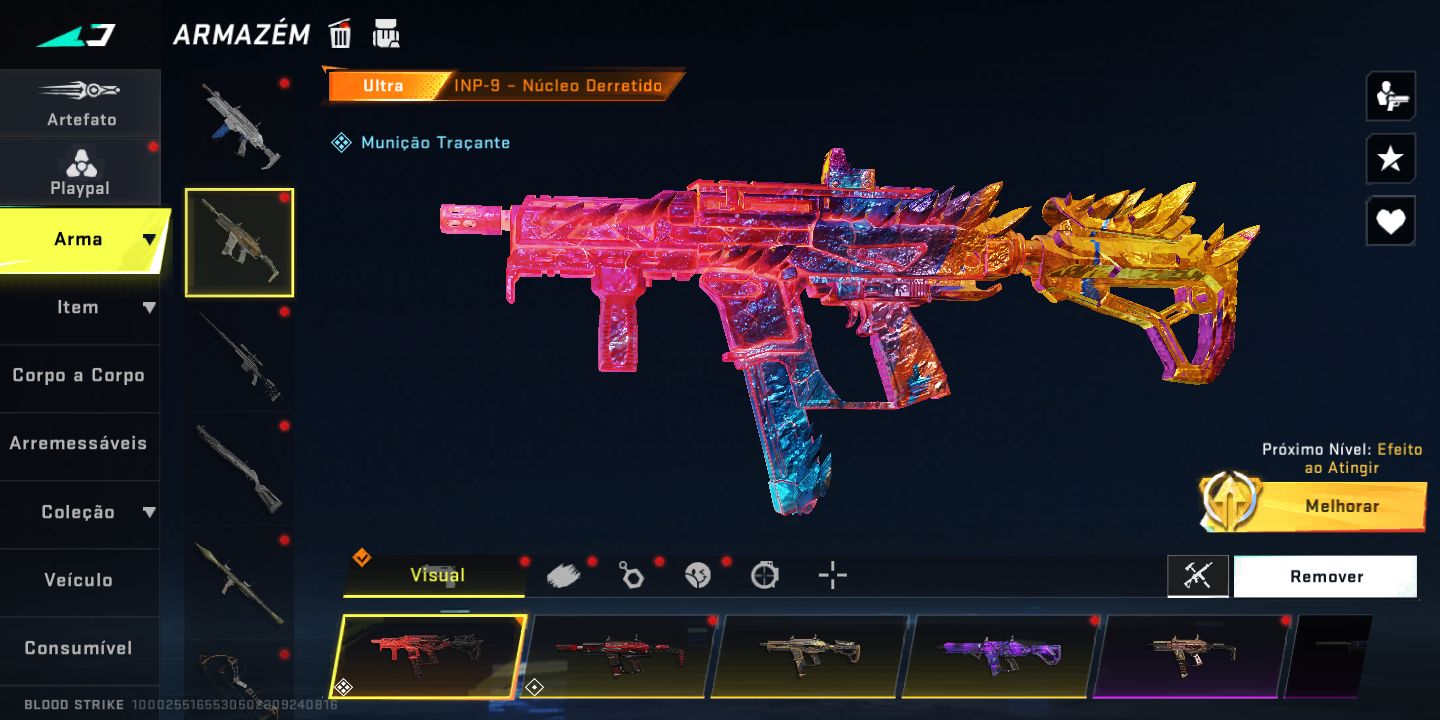 Conta de Blood Strike com armas eternas e facas ultras