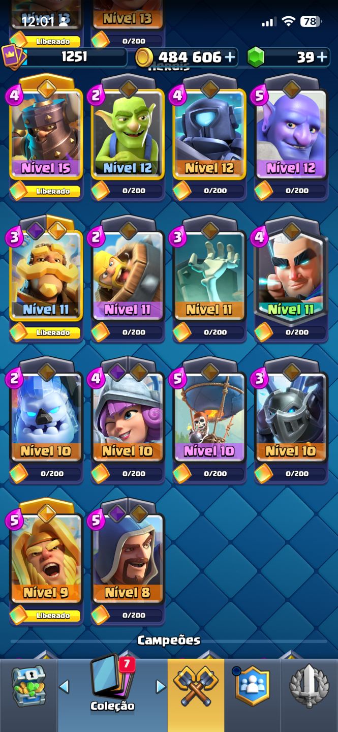CONTA CLASH ROYALE COM AS MELHORES EVOS DO GAME