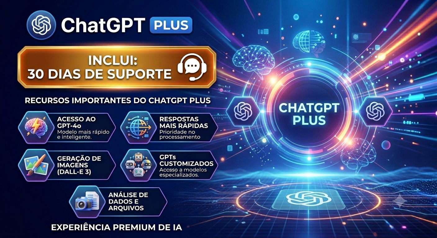 ChatGPT Plus 30 dia suporte garantido