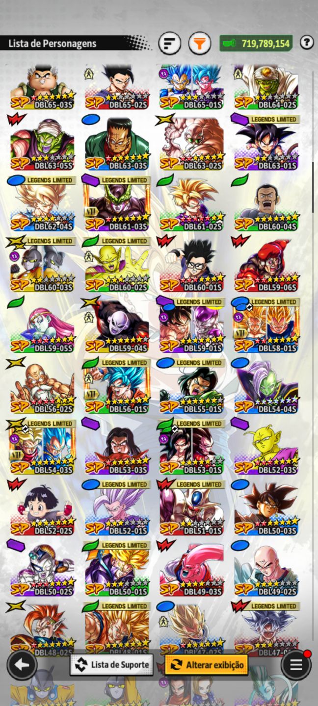 Conta Dragon Ball Legends Mid Game