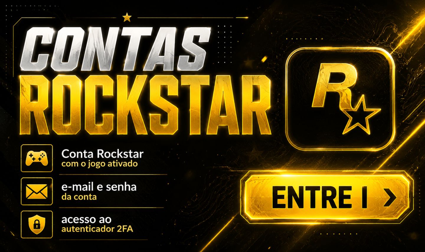 !ROCKSTAR PRONTA CONTAS COM JOGO ATIVADO! GARANTA JÁ