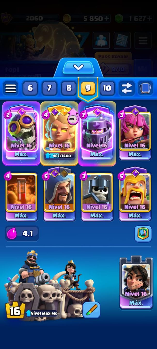 Conta de clash royale com todas cartas !