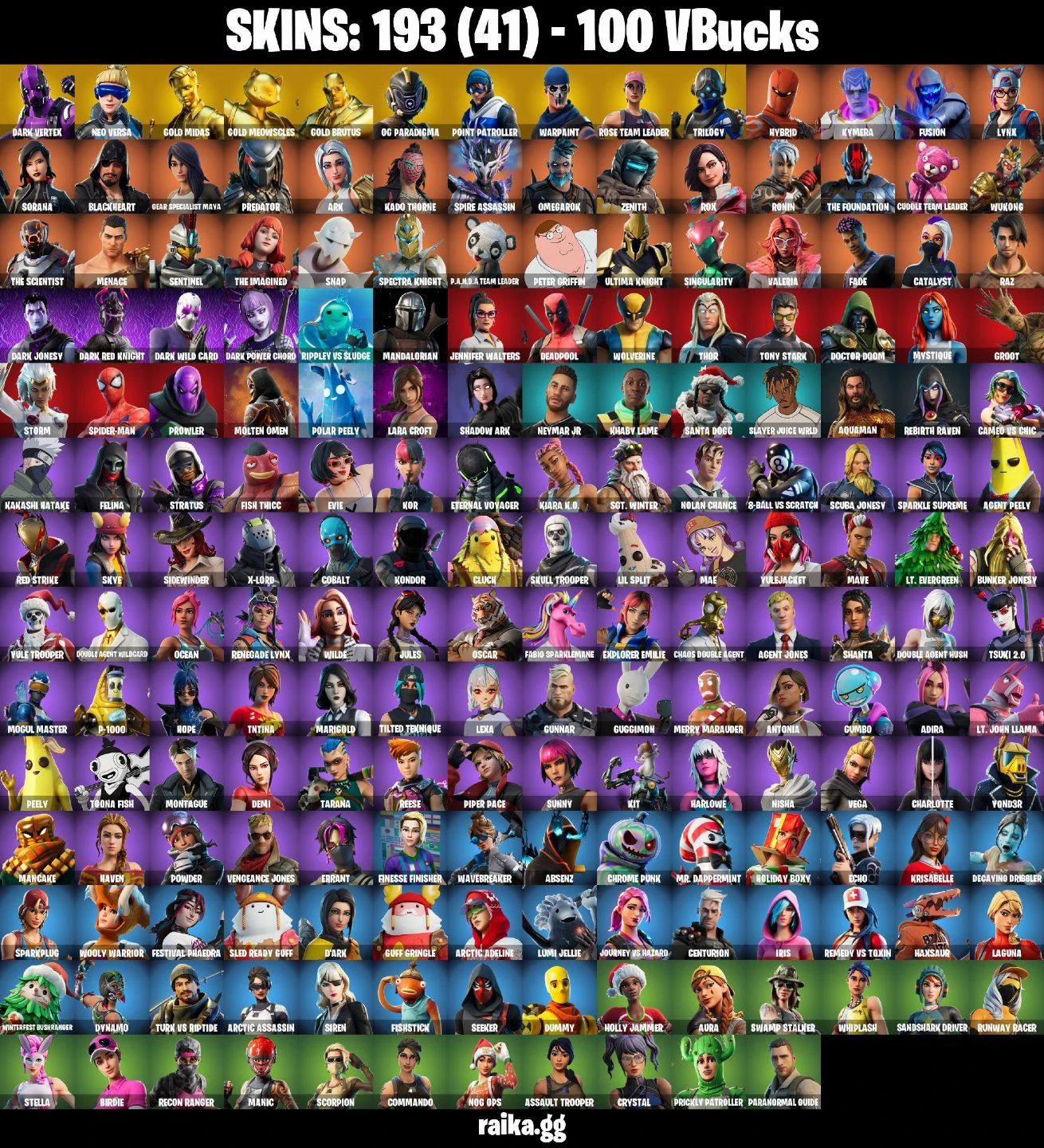 Conta Fortnite 193 Skins Dark Vertex + Og Stw + Tryhard + Lara Croft