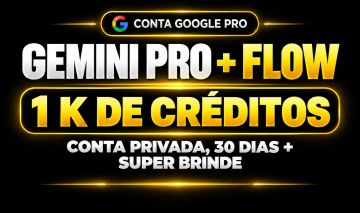 Flow Gemini 3.1 Pro + 1k Creditos mes + 5 TB - 30 dias!
