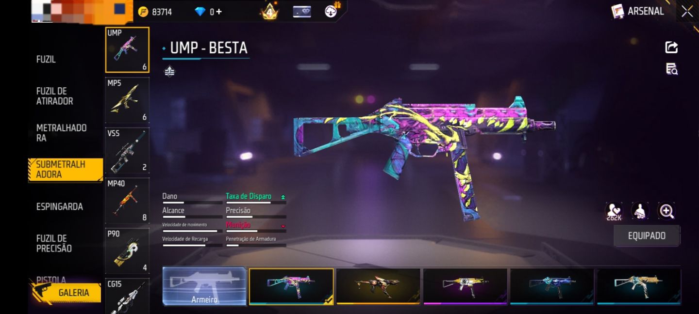 Conta de ff boa para ap + skins de armas evolutiva e conjuntos