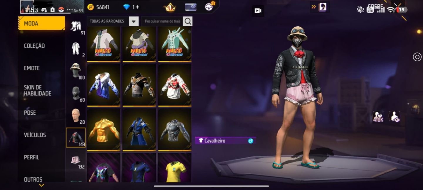 Conta free fire [Com varias skins de parceria]