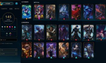 145 SKINS: 1 ULTIMATE, 2 MITICAS, 12 LENDARIAS, 89 EPICAS + 33 NO ESPOLIO (FA)