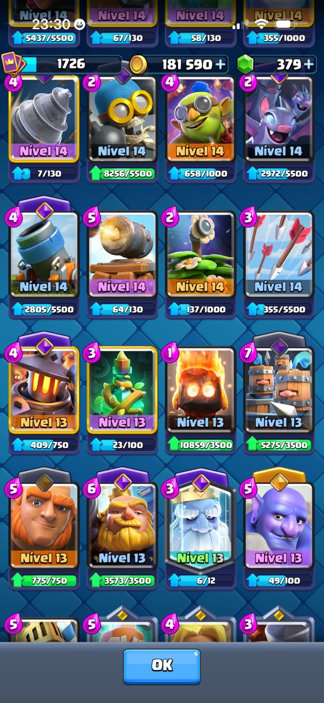 CONTA CLASH ROYALE MUITO UPADA