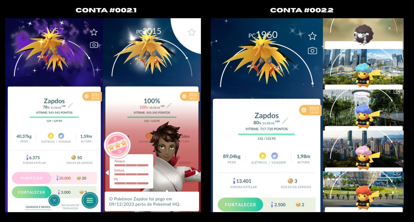 [ENTREGA AUTOMÁTICA] CONTAS PREMIUM LENDARIOS SHINY MEWTWO E MAIS - POKEMON GO