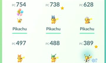 Pikachu com trajes de eventos antigos 2016 2020 2021