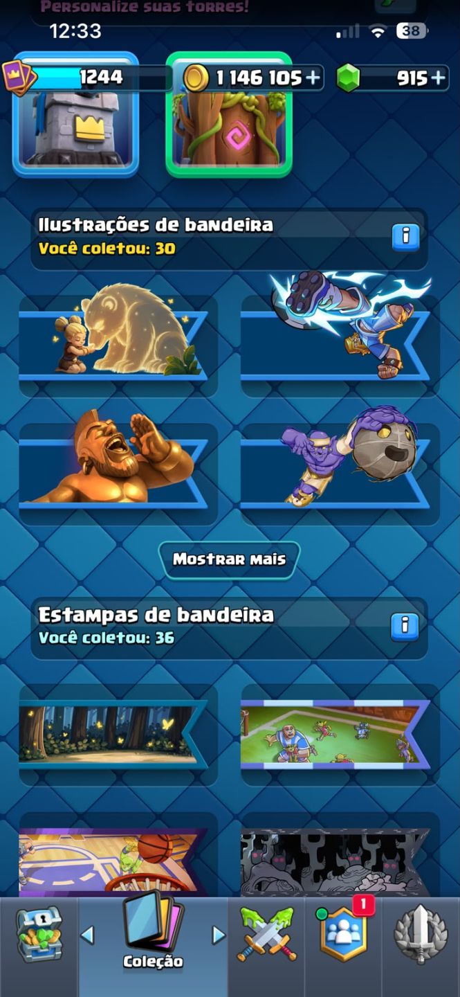 Conta Clash Royale Antiga 1M de GOLD - 900+ GEMAS - EMOTES RAROS - CONTA ANTIGA