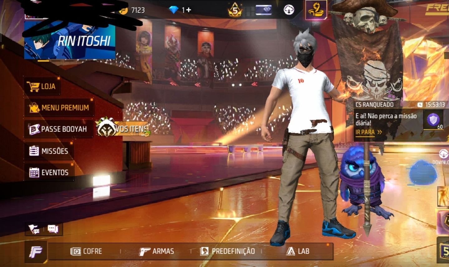 Free fire gemada com punho,1 evolutiva e várias coisas rara