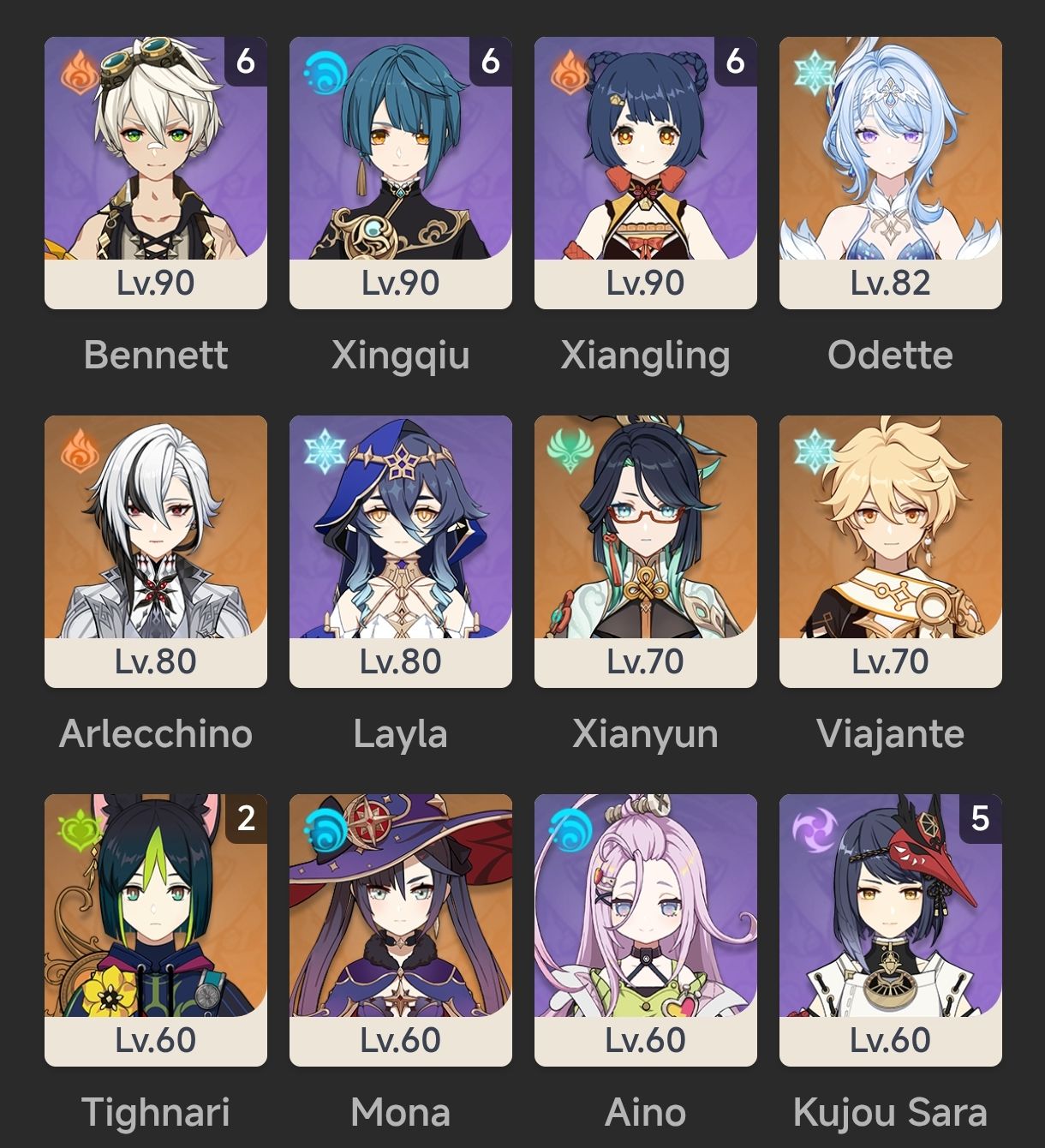 CONTA GENSHIN IMPACT AR59 | FURINA R1 + NEUVILLETE R1 + RAIDEN R1 + NAHIDA C1