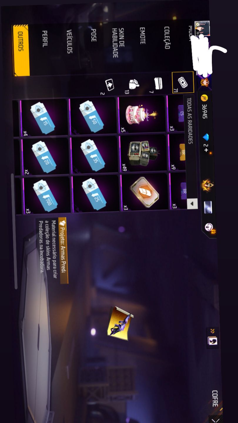 Conta de Free fire antiga nível 79