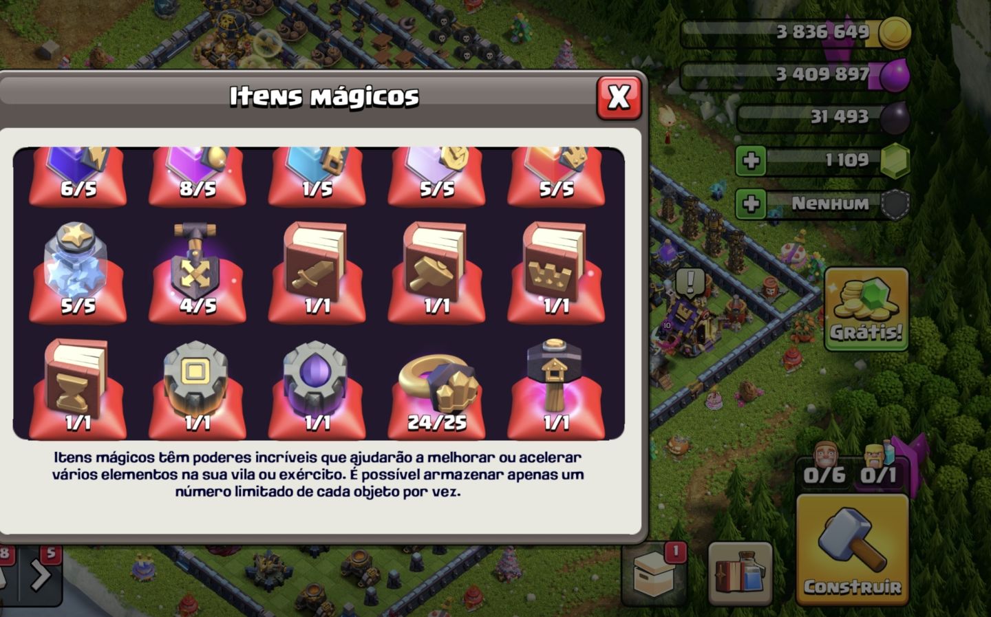 Conta de clash of clã CV 17 Clash R 11k troféu BRAWL STARS+ hay day