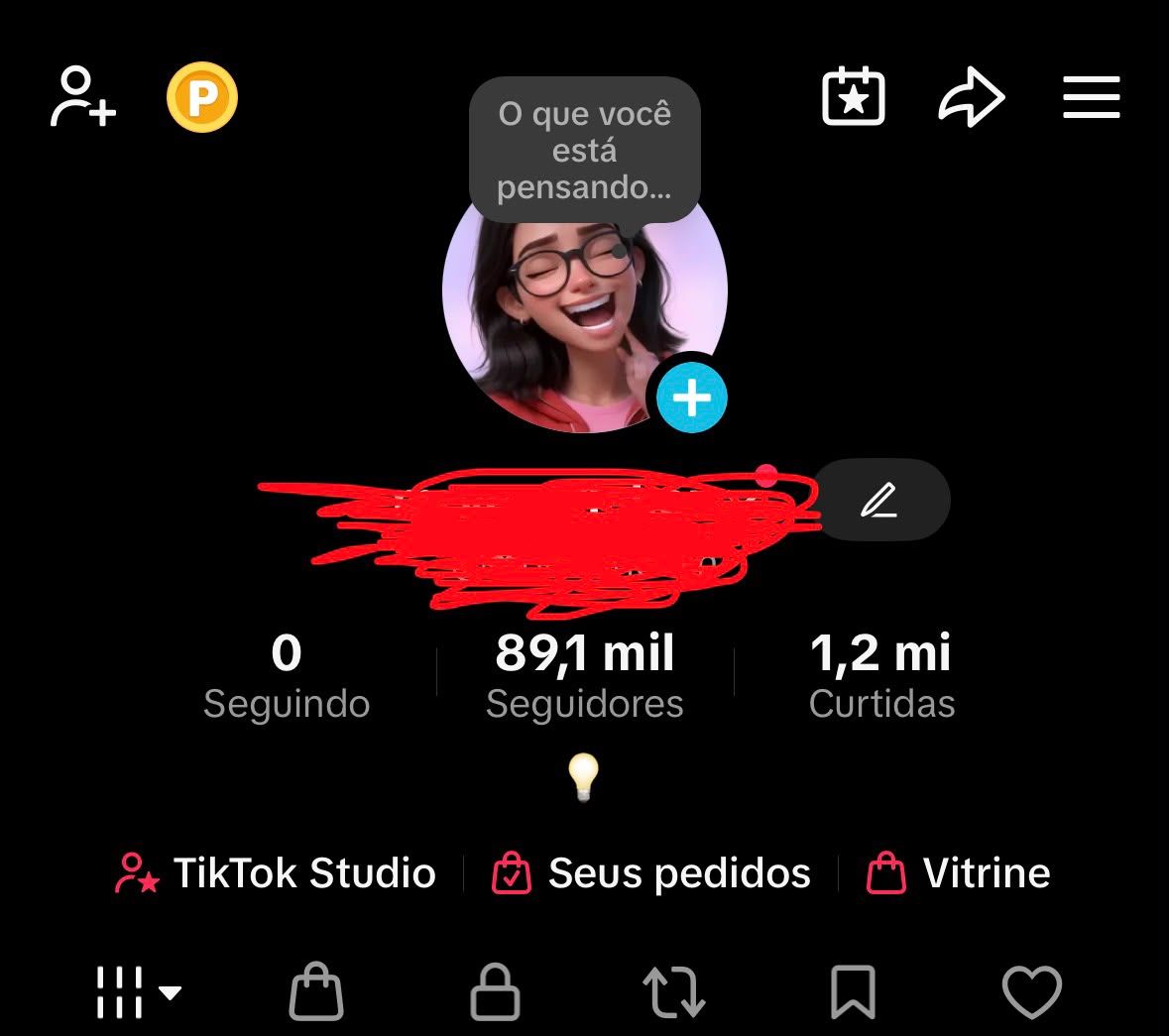 Conta tiktok 90K De Seguidores + 1.2M Curtidas