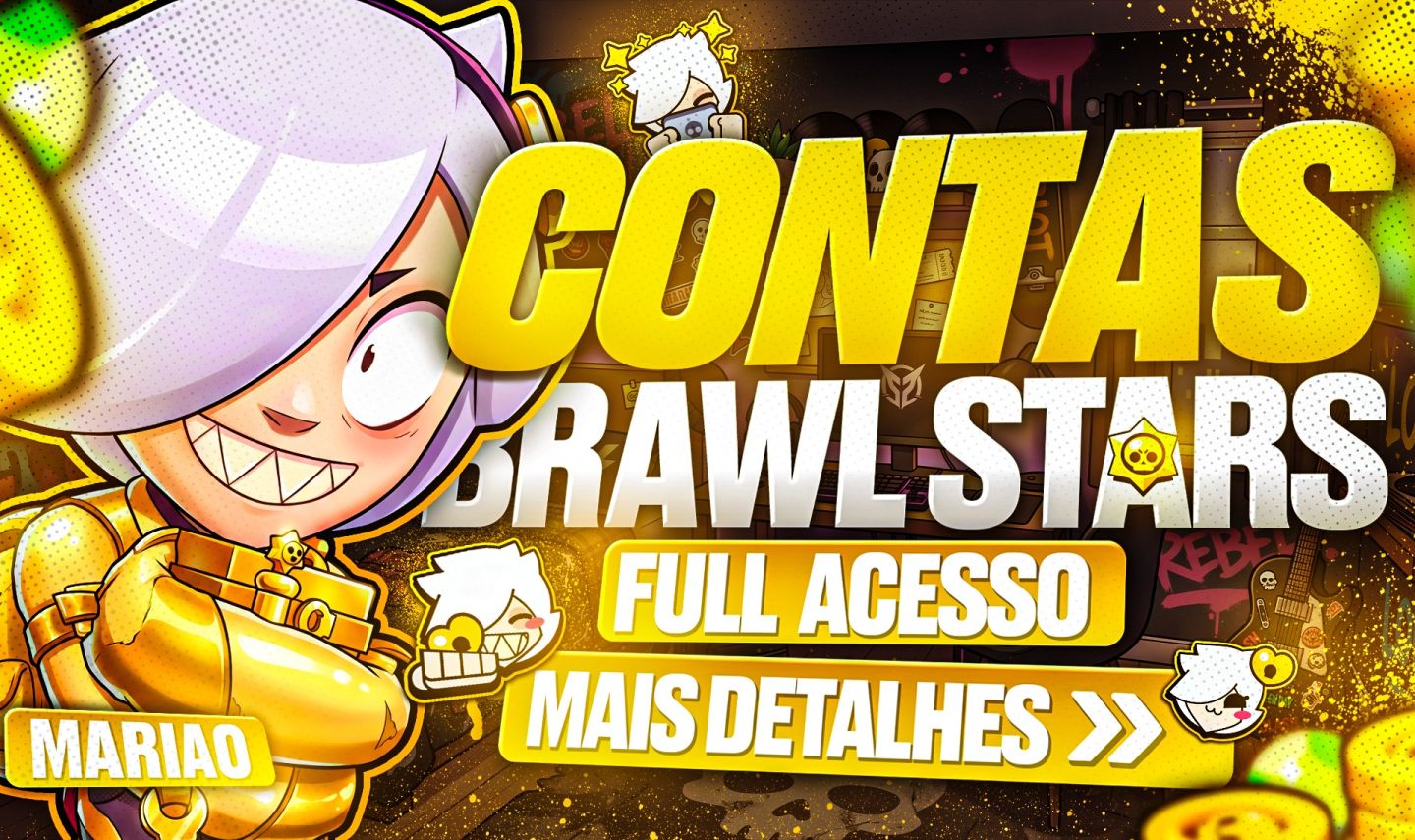 CONTA BRAWL STARS | 34 MIL TROFEUS | 25 POWER 11 | DIVERSOS BRAWLERS NIVEL 1000+