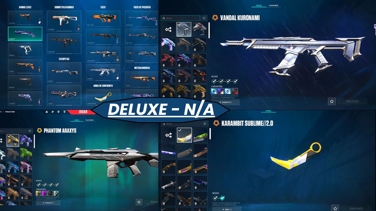 ENTREGA AUTOMATICA / CONTAS DE VALORANT COM SKINS / MELHORES PREÇO DO MERCADO!