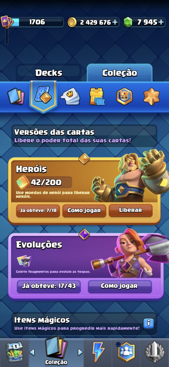CONTA CLASH ROYALE UPADA COM ARENA ALTA | 12800 TROFÉIS | TODAS AS CARTAS