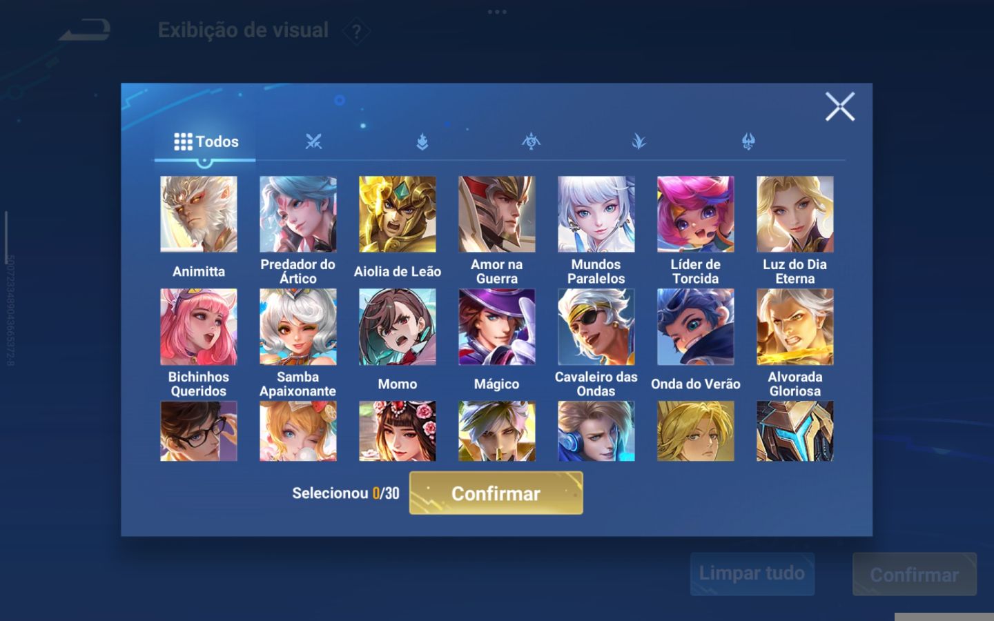 Conta Honor of Kings nível 100 + Várias skins
