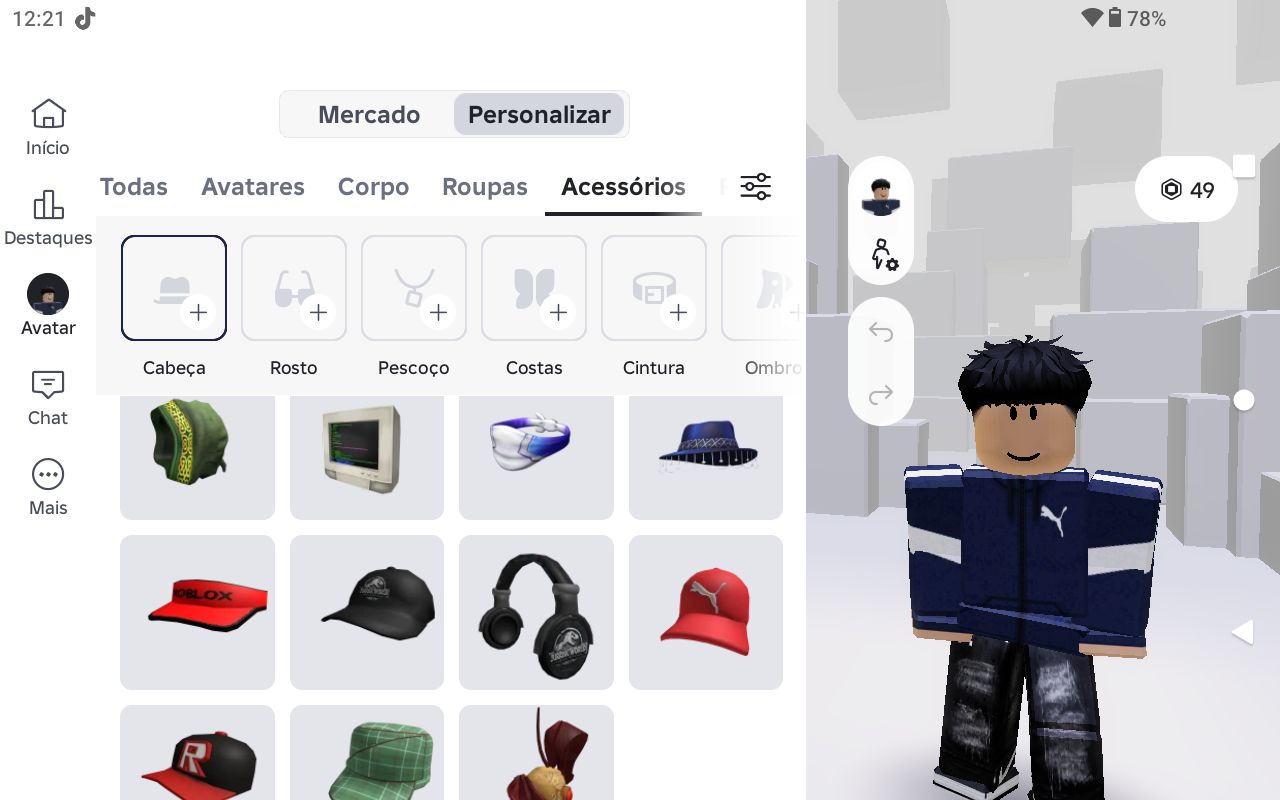 CONTA DE ROBLOX VERIFICADA +13 COM 49 ROBUX