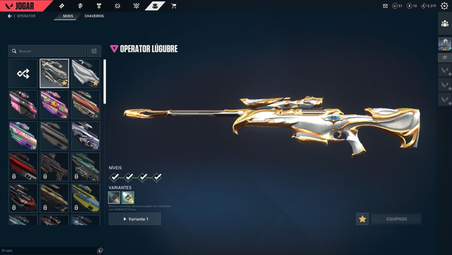 Conta Valorant, Peek ELO IMT, SKINS de todas armas e mais de 10 passes