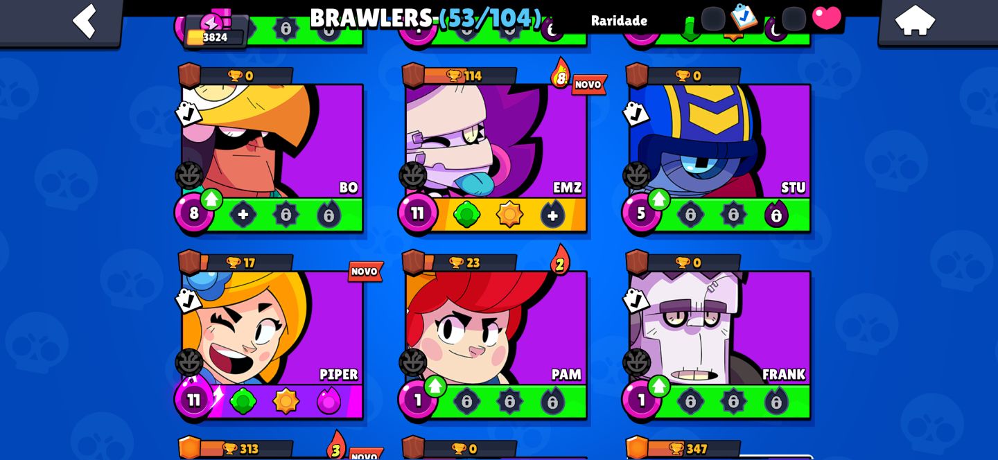 Conta de Braw Stars, ela é para iniciar tem mts brawlers por ser iniciante