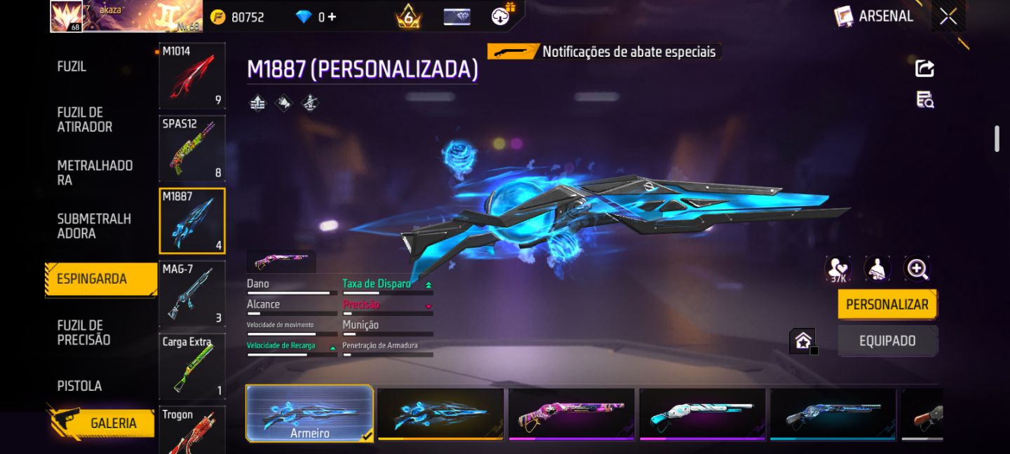 Conta lendária free fire