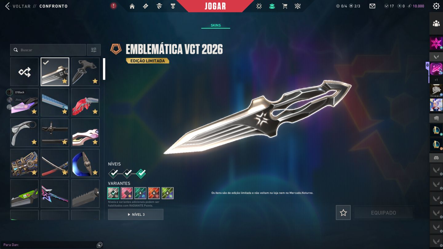 CONTA VALORANT 5.900k GASTOS PACOTE ARCANE, CHAMPIONS 23/24/25 ELO ATUAL DIMA